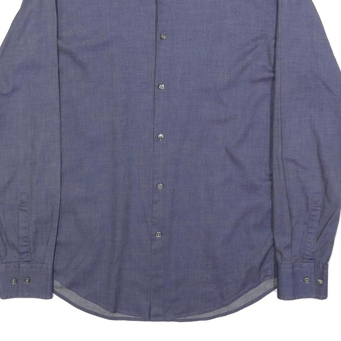 BOSS HUGO BOSS Mens Blue Shirt M Classic Cotton Long Sleeve Button Down