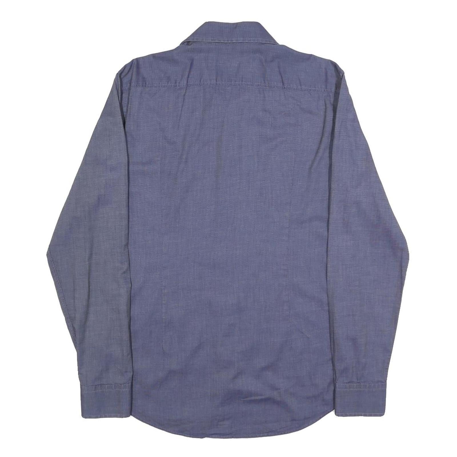 BOSS HUGO BOSS Mens Blue Shirt M Classic Cotton Long Sleeve Button Down