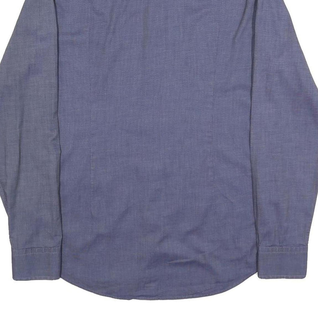 BOSS HUGO BOSS Mens Blue Shirt M Classic Cotton Long Sleeve Button Down
