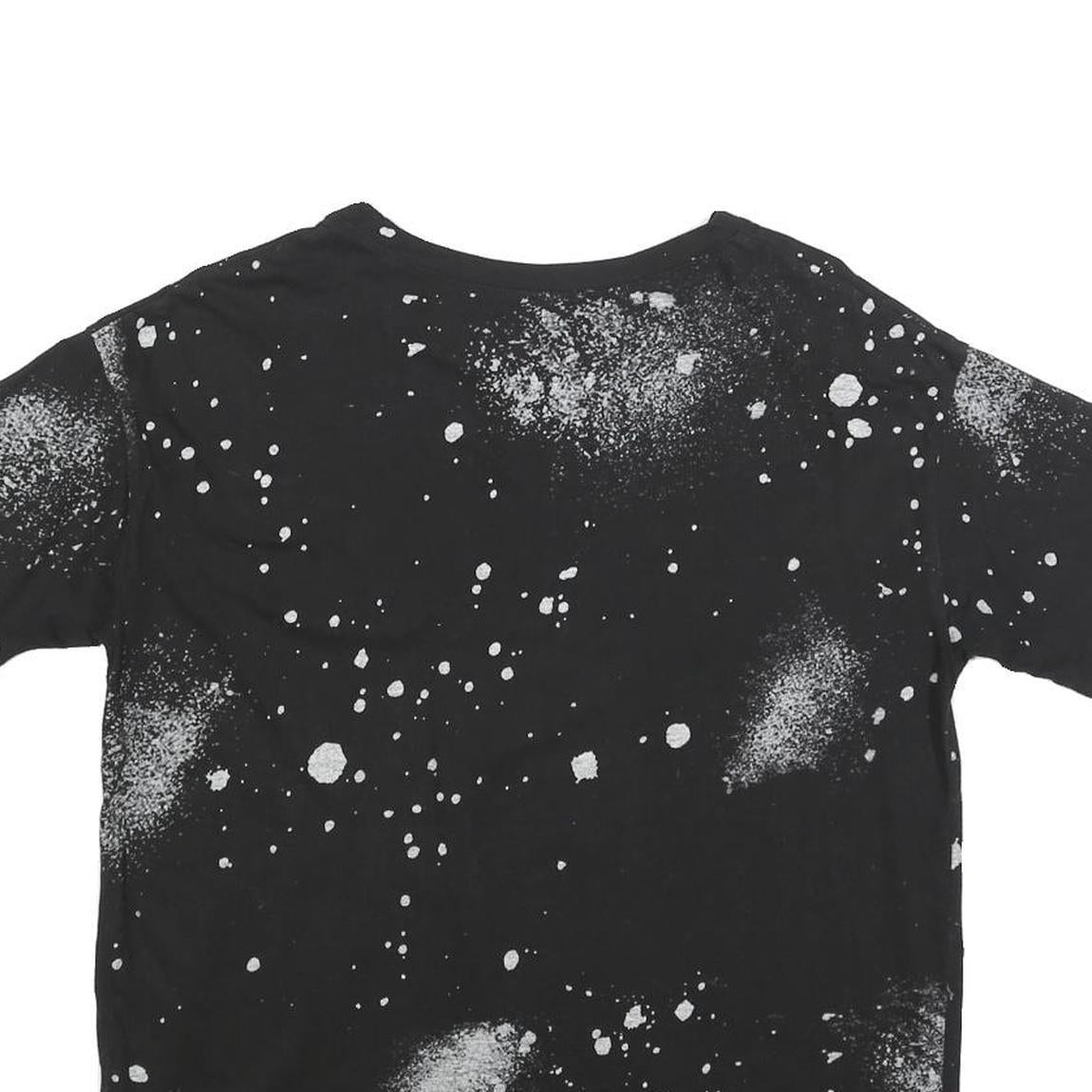 COCA COLA Womens Black & White Splatter Graphic T-Shirt M Short Sleeve Crew Neck