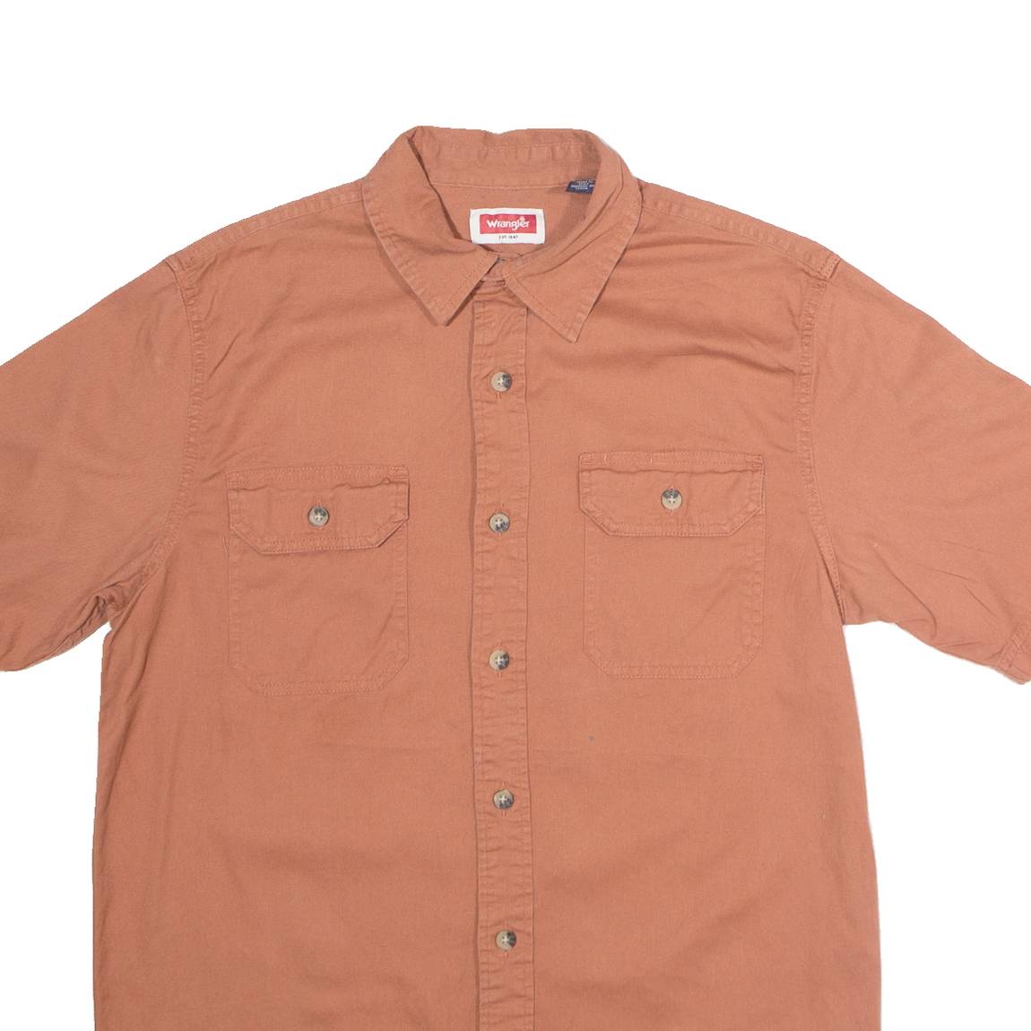 WRANGLER Mens Plain Shirt Orange S