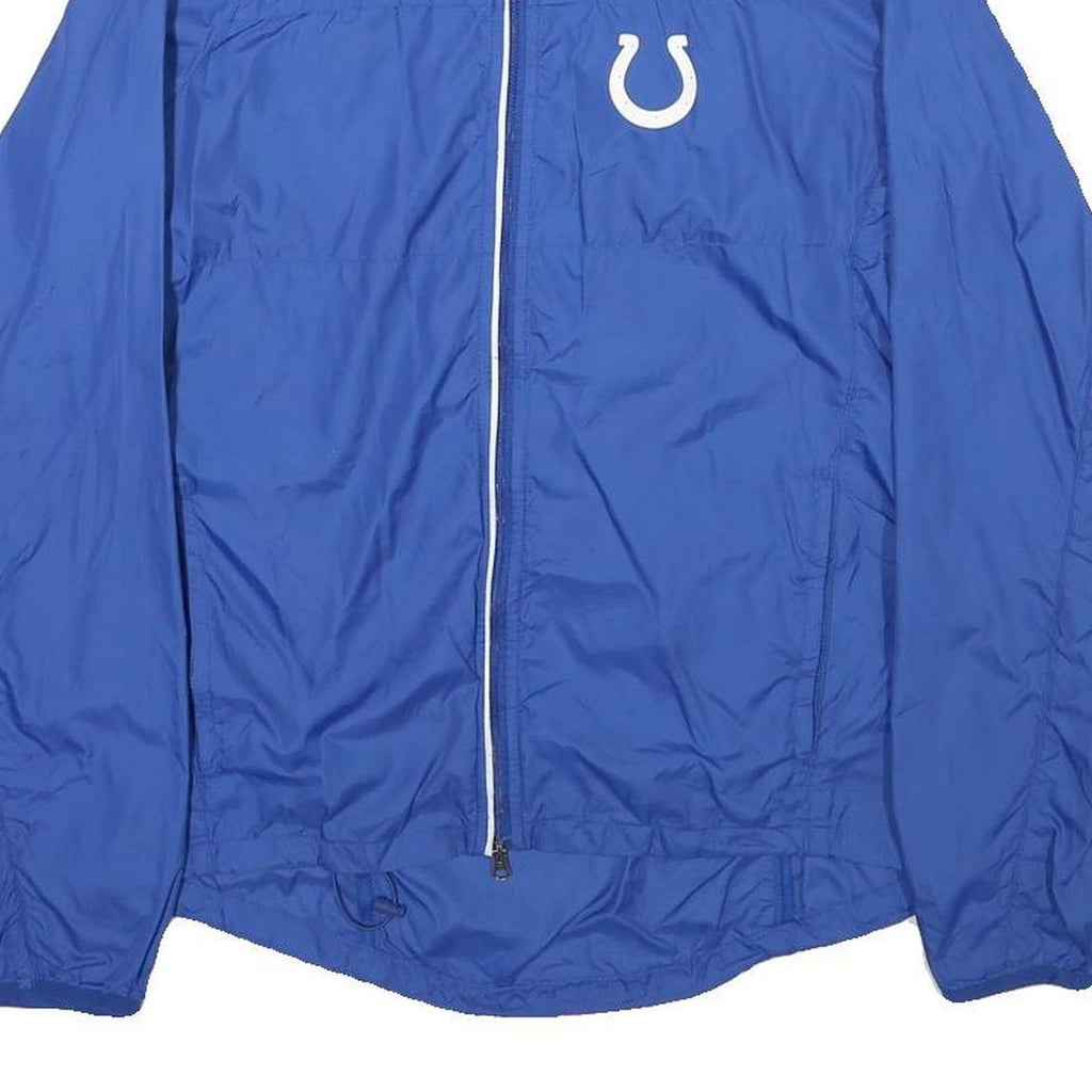 NFL Womens Blue Colts Zip Jacket M Nylon Lightweight Sportswear