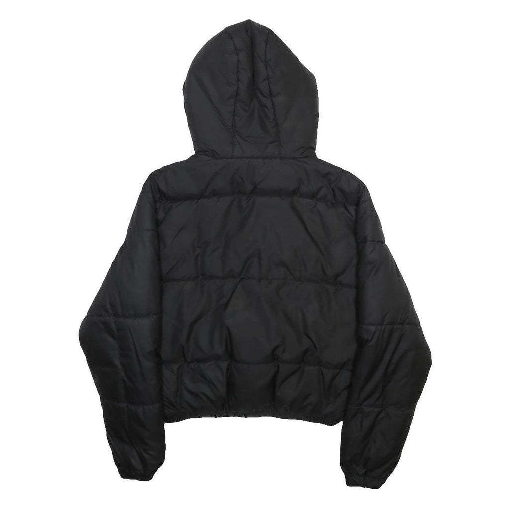 ELLESSE Womens Black Jacket UK 8 Polyester Puffer Zip Hooded Casual