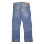 LEVI'S 501 Mens Jeans Blue Regular Straight Denim Light W32 L30 Classic Style