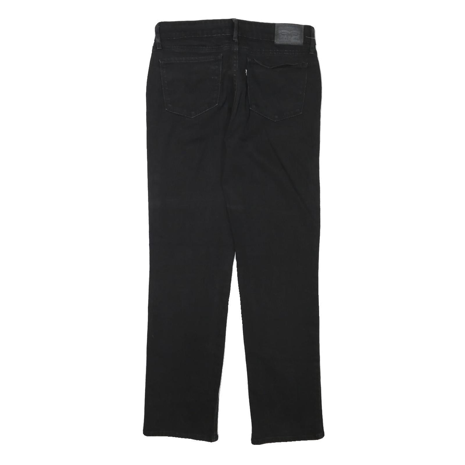 LEVI'S Womens Black Slim Skinny Denim Jeans Cotton Blend Zip W28 L27 Stretch