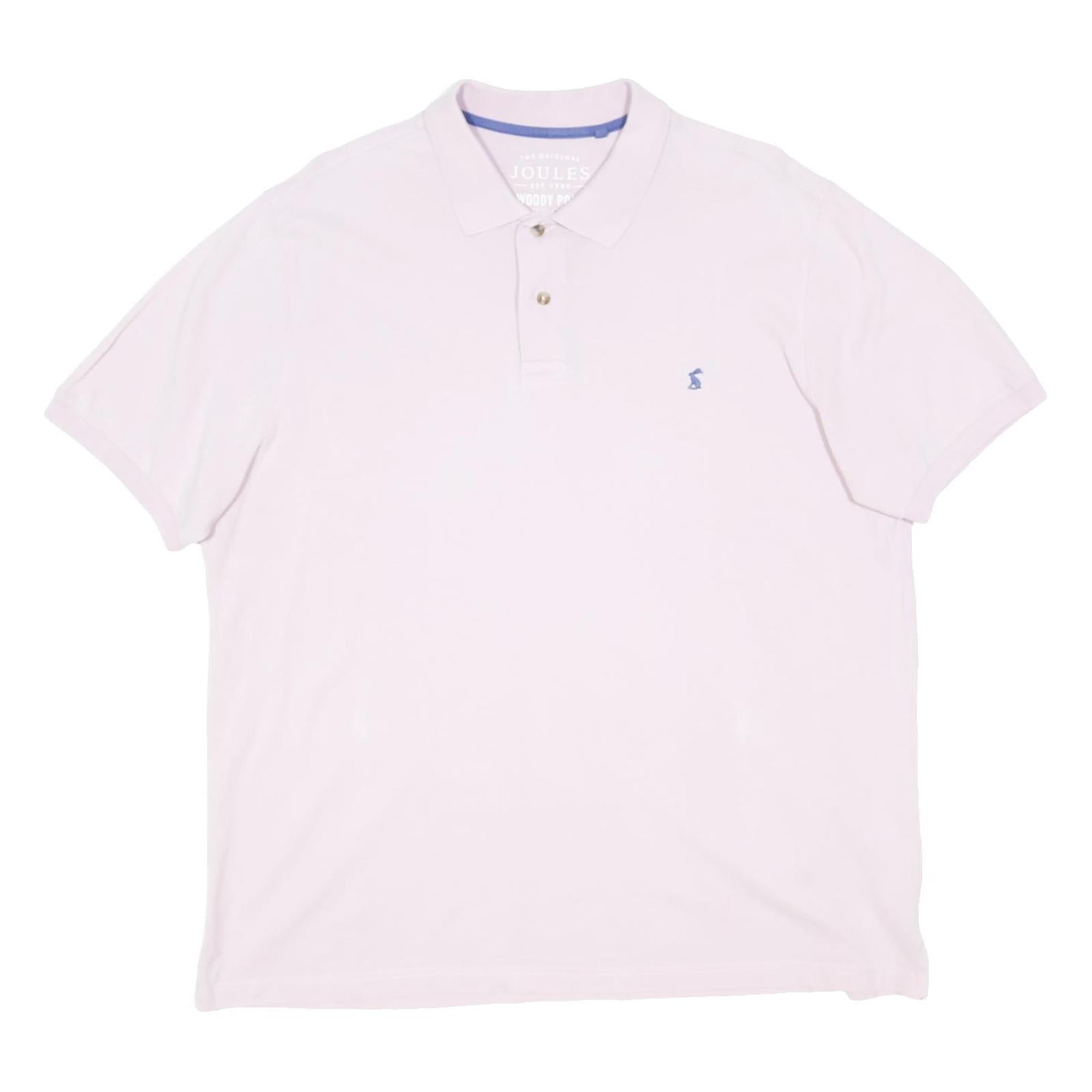 JOULES Mens Pink & Blue Logo Short Sleeve Polo Shirt XL Cotton Blend Casual