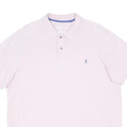 JOULES Mens Pink & Blue Logo Short Sleeve Polo Shirt XL Cotton Blend Casual