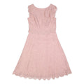 JENNY PACKHAM Womens Pink Lace Fit & Flare Midi Dress UK 12 Elegant Overlay