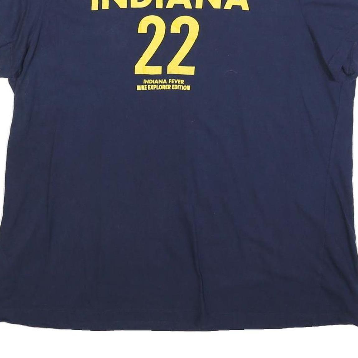 NIKE Womens Blue Indiana 22 Graphic T-Shirt XL Short Sleeve Crew Neck Sportswear