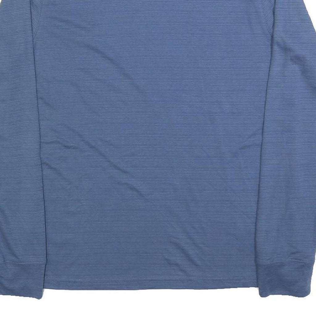 DKNY Mens Blue Long Sleeve Crew Neck T-Shirt M Polyester Blend Lightweight
