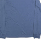 DKNY Mens Blue Long Sleeve Crew Neck T-Shirt M Polyester Blend Lightweight