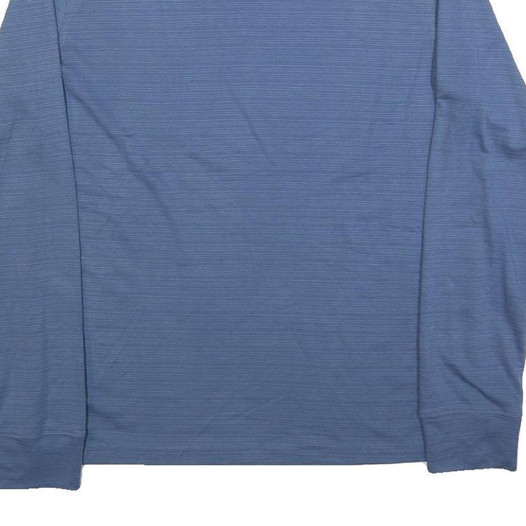 DKNY Mens Blue Long Sleeve Crew Neck T-Shirt M Polyester Blend Lightweight