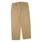 DICKIES Mens Jeans Beige Regular Straight Denim W36 L28 Workwear Durable Cotton