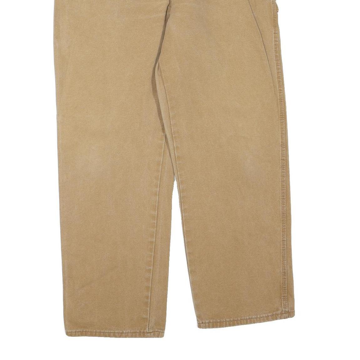 DICKIES Mens Jeans Beige Regular Straight Denim W36 L28 Workwear Durable Cotton