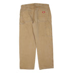 DICKIES Mens Jeans Beige Regular Straight Denim W36 L28 Workwear Durable Cotton