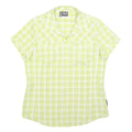 JACK WOLFSKIN Womens Green & White Check Shirt UK 16 Lightweight Outdoor Casual