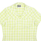 JACK WOLFSKIN Womens Green & White Check Shirt UK 16 Lightweight Outdoor Casual