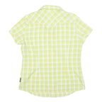 JACK WOLFSKIN Womens Green & White Check Shirt UK 16 Lightweight Outdoor Casual