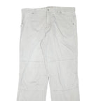 FACTORY Mens Relaxed Light Grey Cotton Blend Trousers W37 L33 Casual Zip Closure