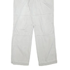 FACTORY Mens Relaxed Light Grey Cotton Blend Trousers W37 L33 Casual Zip Closure