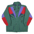 JONATHAN STONE Mens Green Red Purple Colourblock Nylon Jacket S Outdoor Zip