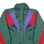 JONATHAN STONE Mens Green Red Purple Colourblock Nylon Jacket S Outdoor Zip
