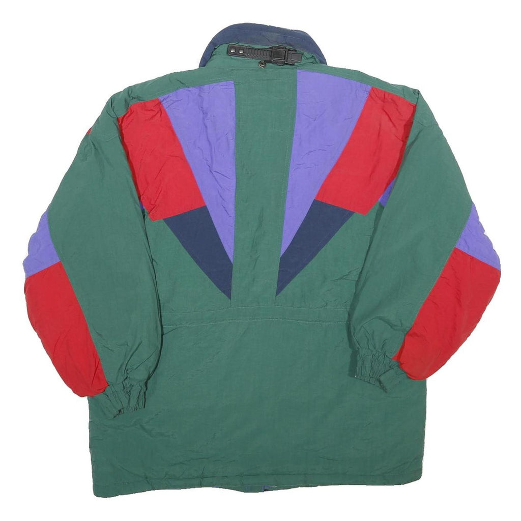 JONATHAN STONE Mens Green Red Purple Colourblock Nylon Jacket S Outdoor Zip