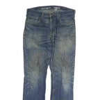 CARHARTT Mens Regular Fit Straight Leg Denim Blue Cotton W32 L32 Zip Jeans