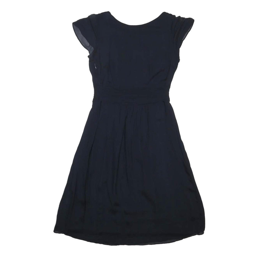 BODEN Womens Navy Blue Day Viscose Plain Short Sleeve Knee Length UK 8 Dress
