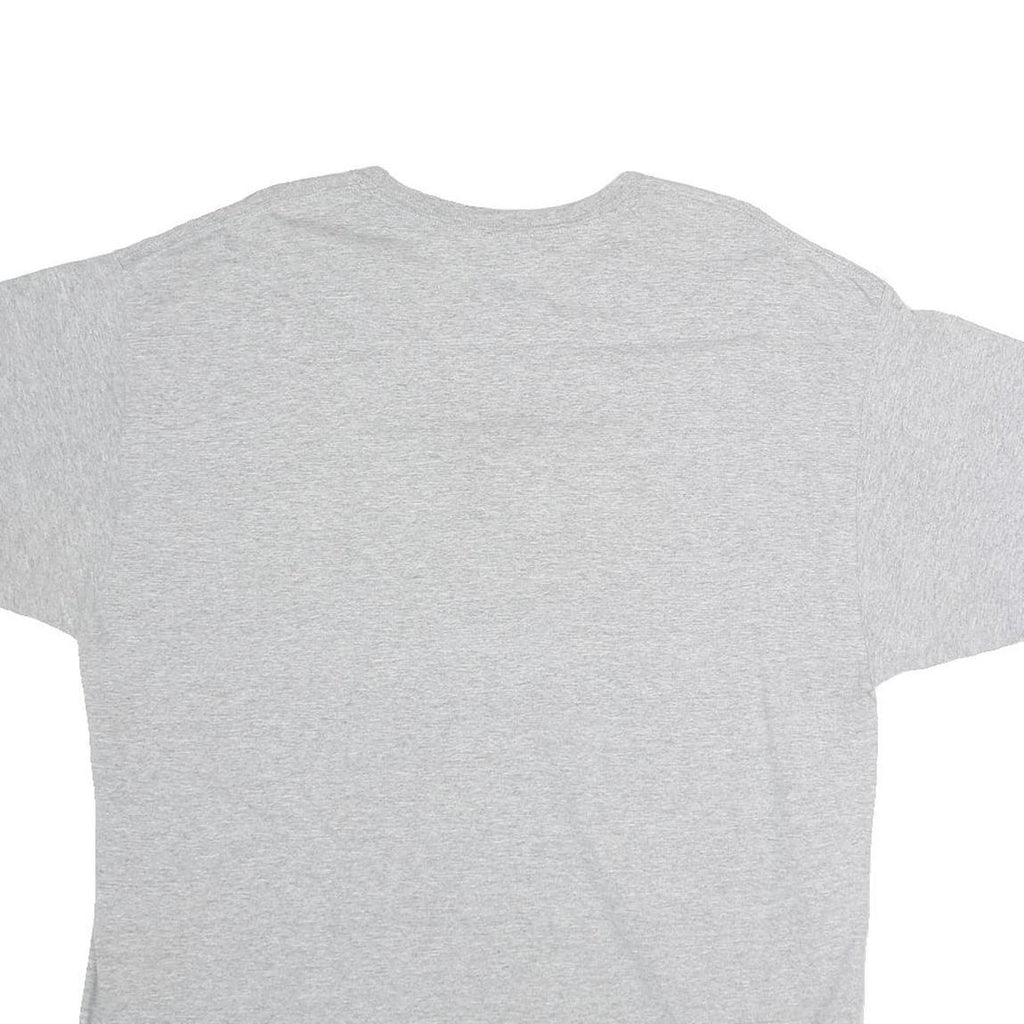 CHAMPION Mens Grey XL Cotton T-Shirt Short Sleeve Crew Neck Large Logo Print