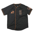 NBA Mens Black & Orange Phoenix Suns Baseball Jersey L Short Sleeve Crew Neck