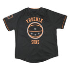NBA Mens Black & Orange Phoenix Suns Baseball Jersey L Short Sleeve Crew Neck