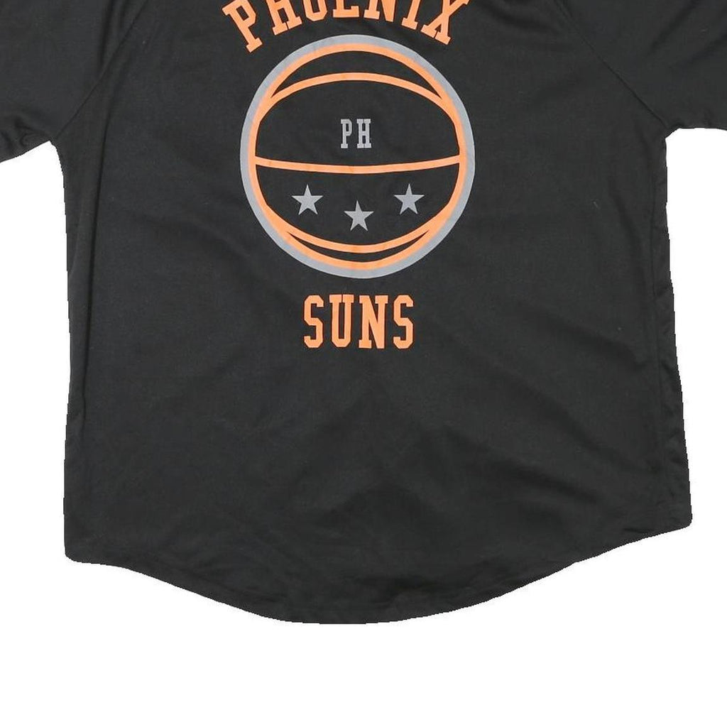 NBA Mens Black & Orange Phoenix Suns Baseball Jersey L Short Sleeve Crew Neck