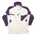 HELLY HANSEN Womens Purple & White Outdoor Jacket S Polyester Blend Zip Pocket