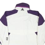 HELLY HANSEN Womens Purple & White Outdoor Jacket S Polyester Blend Zip Pocket