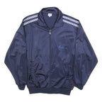 ASICS Womens Navy Blue Zip Track Jacket L Polyester Sportswear