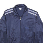 ASICS Womens Navy Blue Zip Track Jacket L Polyester Sportswear