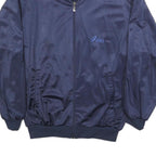 ASICS Womens Navy Blue Zip Track Jacket L Polyester Sportswear