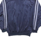 ASICS Womens Navy Blue Zip Track Jacket L Polyester Sportswear