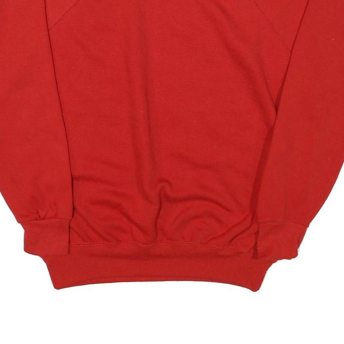 JCPENNY Mens Red Crew Neck M Casual Pullover Sweatshirt Acrylic Blend