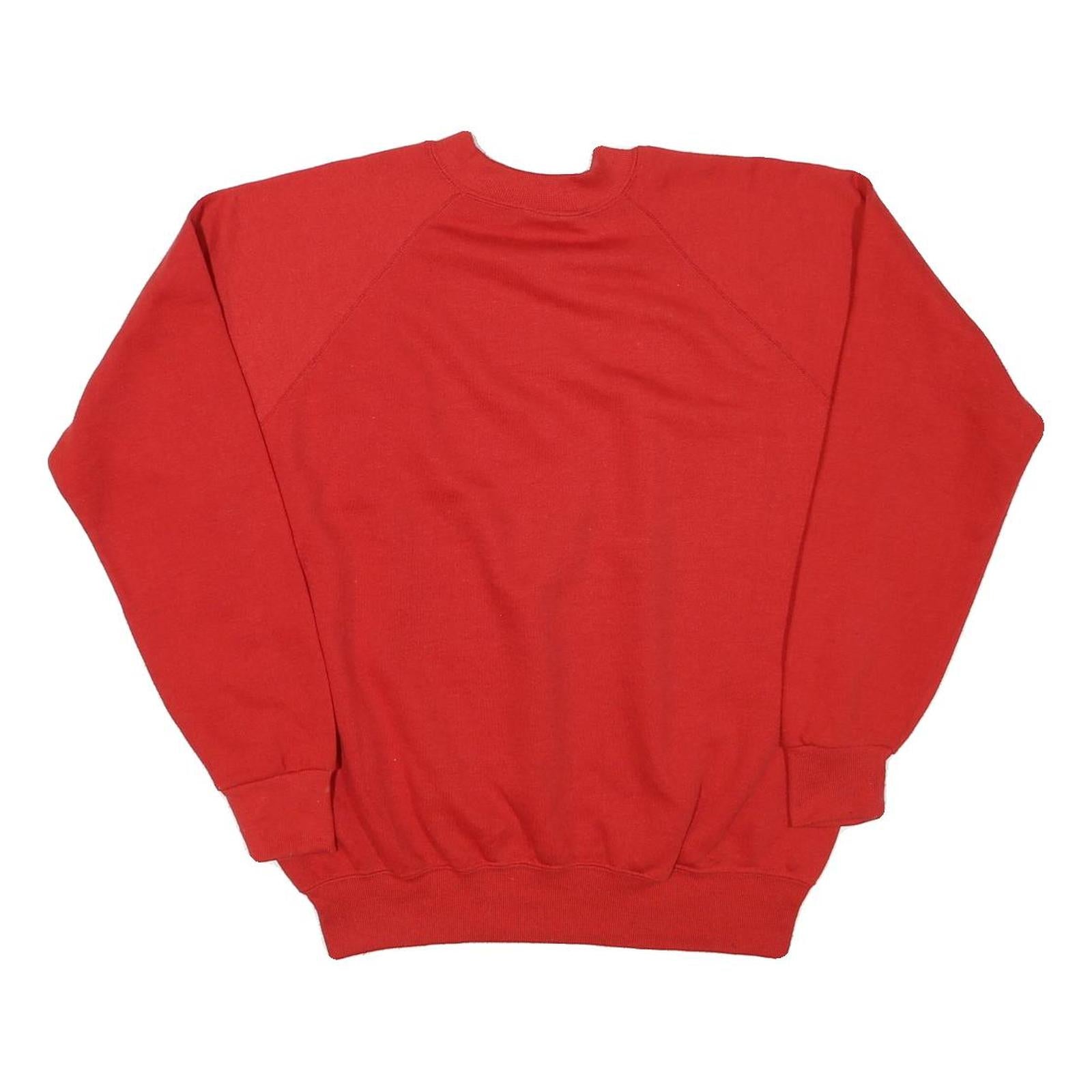 JCPENNY Mens Red Crew Neck M Casual Pullover Sweatshirt Acrylic Blend