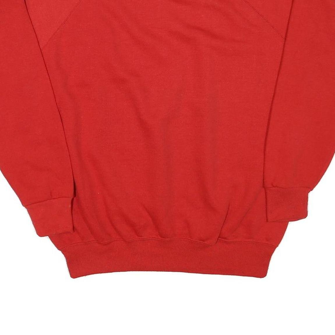 JCPENNY Mens Red Crew Neck M Casual Pullover Sweatshirt Acrylic Blend