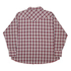 WRANGLER Mens Red & White Check Shirt 2XL Cotton Casual Long Sleeve Western