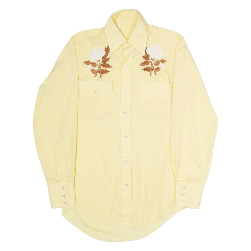 Womens Shirt Yellow Floral Long Sleeve S