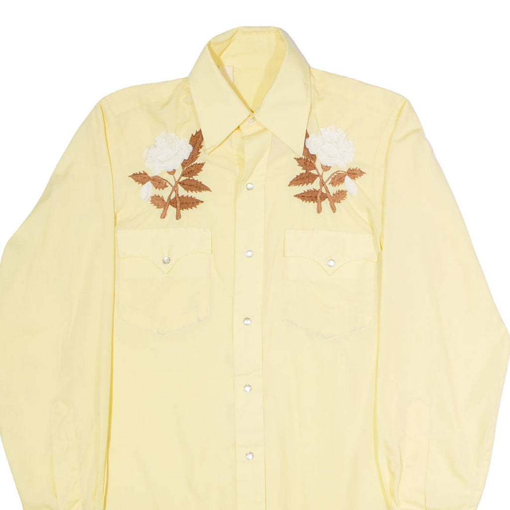Womens Shirt Yellow Floral Long Sleeve S