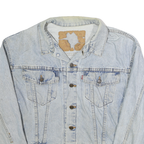 LEVI'S Mens Blue Denim Jacket S Cotton Button Front Classic Vintage Style