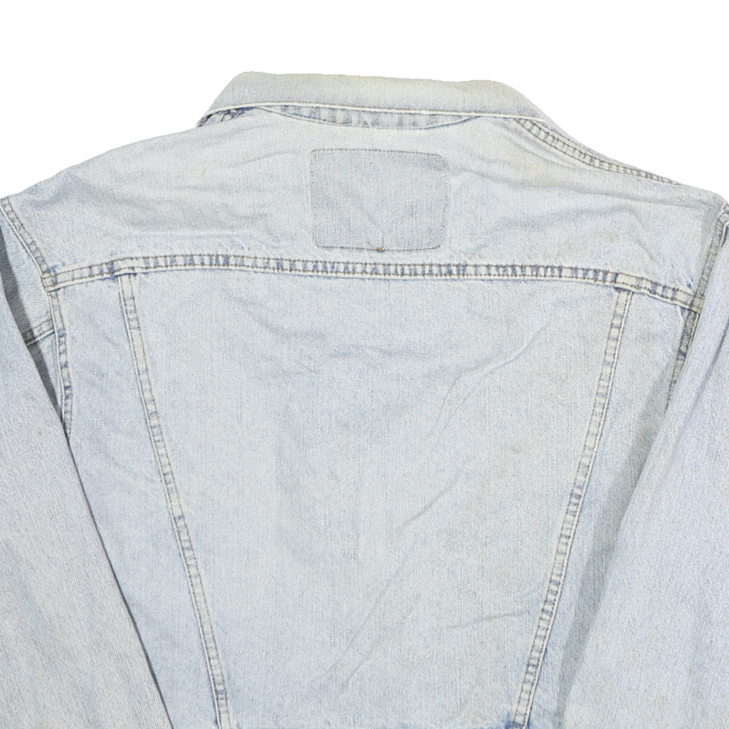 LEVI'S Mens Blue Denim Jacket S Cotton Button Front Classic Vintage Style