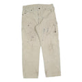 DICKIES Mens Beige Regular Cotton Blend Jeans W32 L30 Workwear Utility Zip