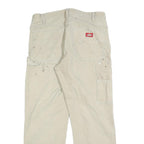 DICKIES Mens Beige Regular Cotton Blend Jeans W32 L30 Workwear Utility Zip