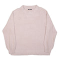 AMERICAN EAGLE Womens Pink Plain Cotton Blend Chunky Knit Crew Neck Jumper XL